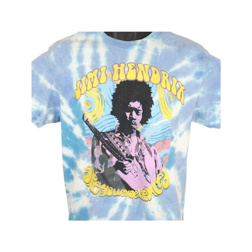 Jimi Hendrix T Shirt Mens Size Small Blue Are You Experienced Tie Dye